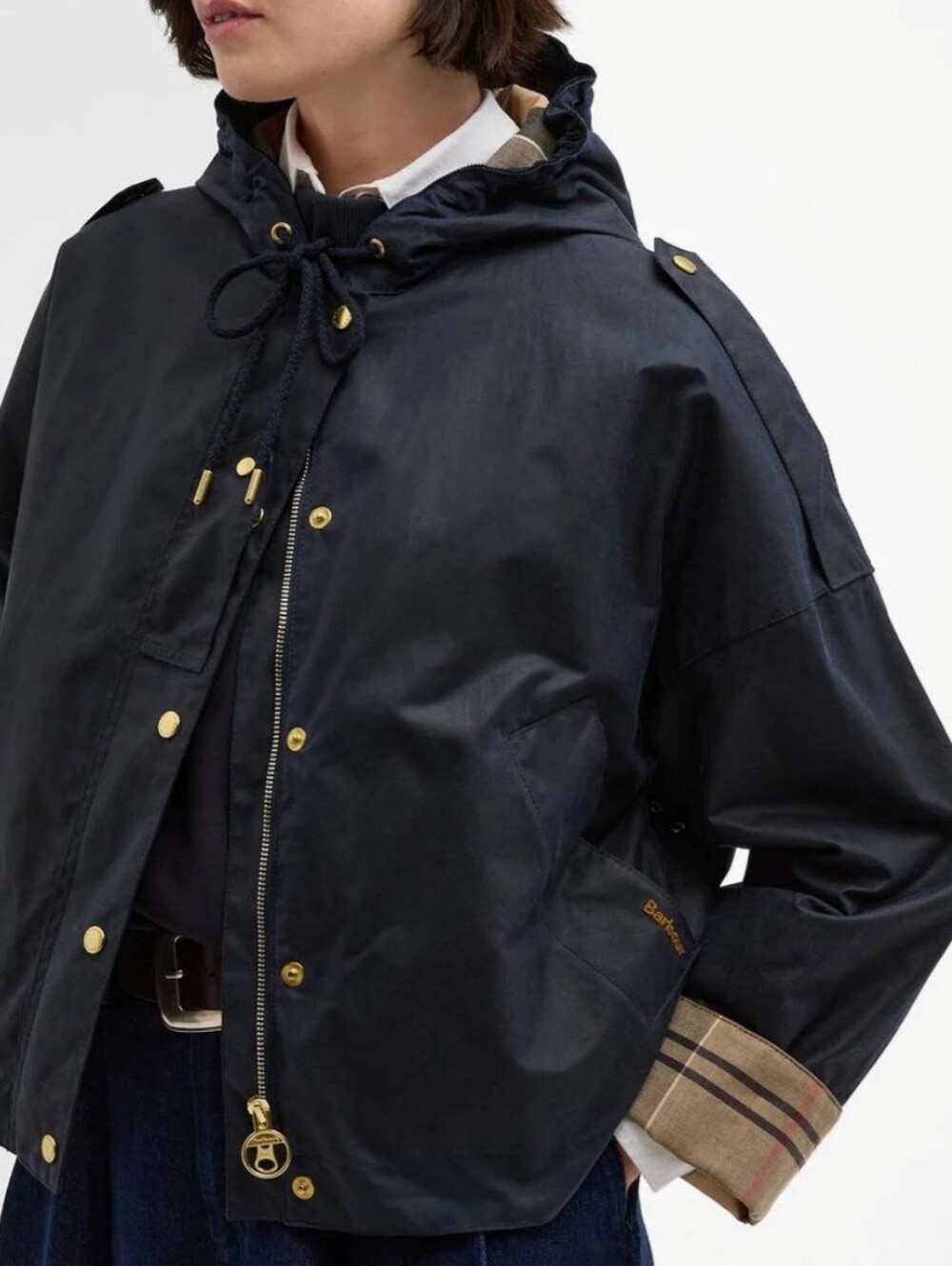 Barbour NWOT Ryedale Waxed Cotton Women's Jacket Sz 8 Deep NAVY - Picture 8 of 16